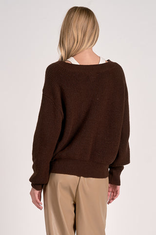 Deep V Neck Sweater