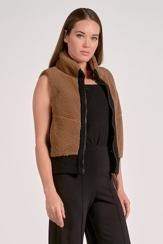 Tan Zip Up Vest