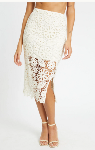 Daya Ivory Lace Skirt