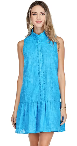 High Neck Trim Dress