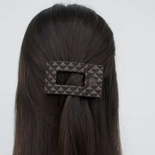Flat Rectangle Hair Clip | Small | Truly Taupe Quilted