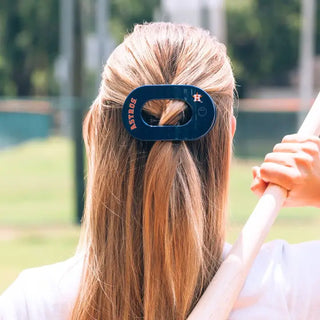 Flat Round Hair Clip | Medium | Houston Astros
