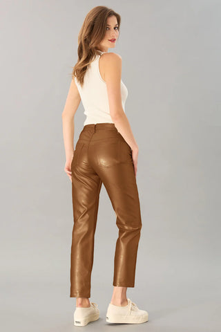 Vegan Leather Boyfriend Pant