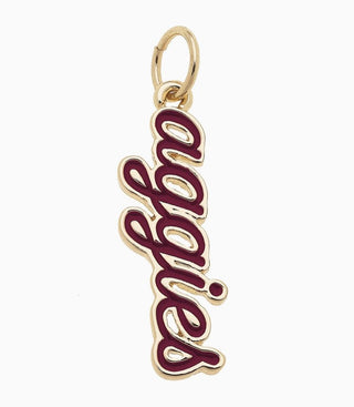 Texas A&M Aggies Enamel Script Charm