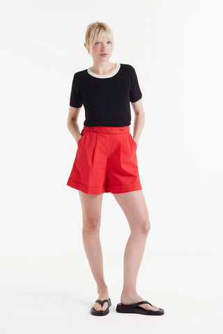 Red Button Shorts