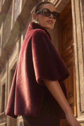 Bonded Faux Fur Suede Jacket