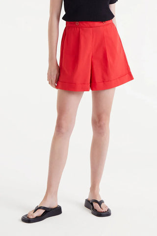 Red Button Shorts