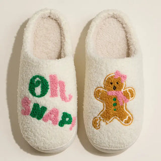 Oh Snap! Gingerbread Holiday Slippers