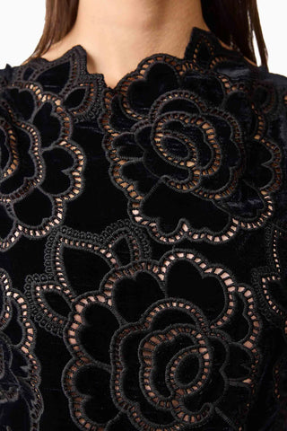 Eris Fit & Flare Midi Dress in Black