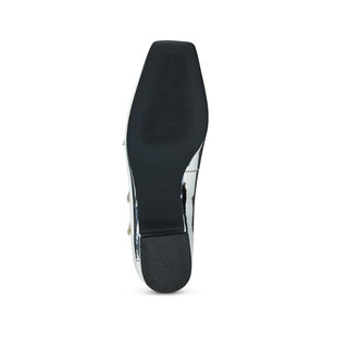 Aurora Silver Mirrored Metallic Flat