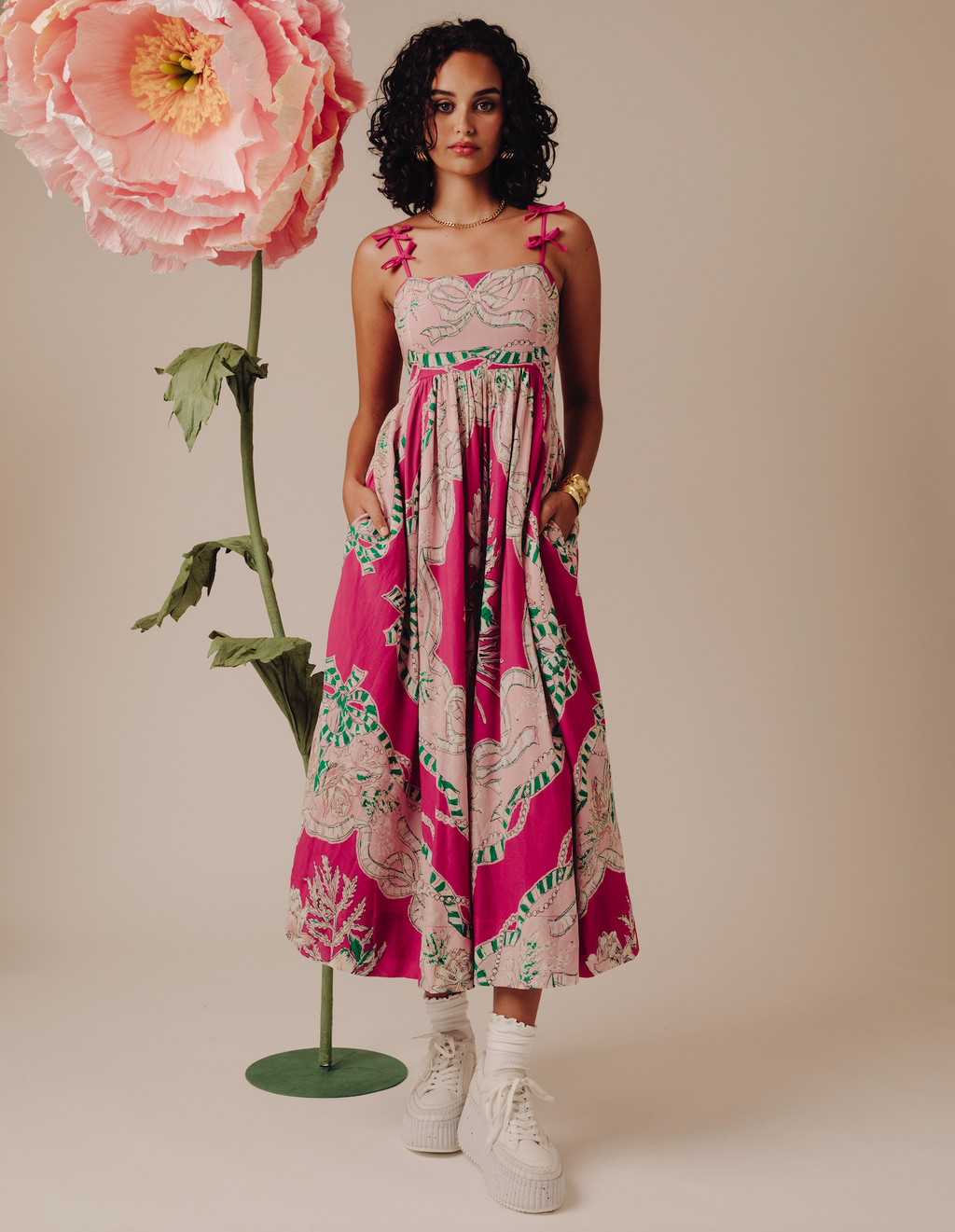 ワンピース Riviera Double Bow Dress(rose) 610GH4tbsgL._UY1000_.jpg