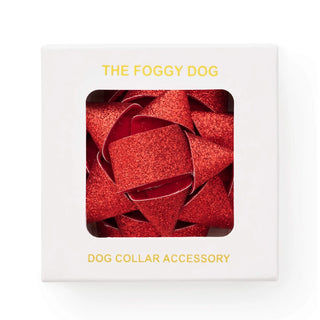 Red Gift Bow Dog Collar Attachment