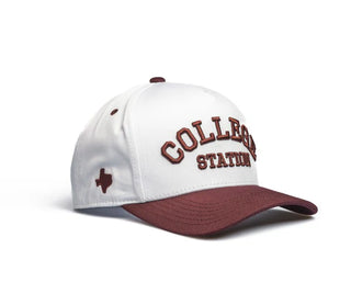 College Station (Right Side Up) Maroon & White Two-Tone Standard