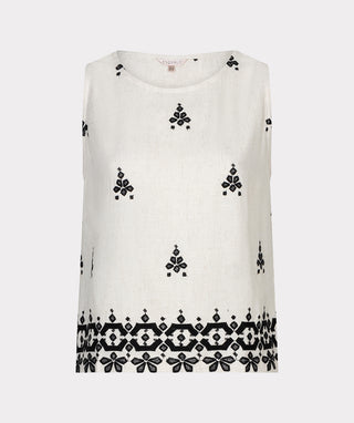 Top Sleeveless Embroidery