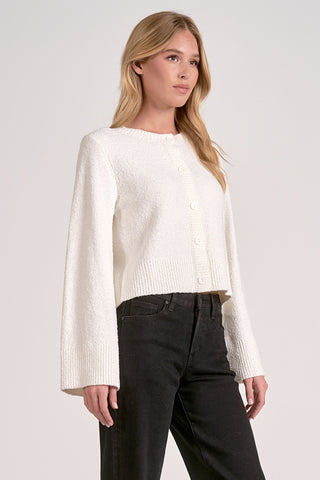 Sweater Cardigan Flare Sleeves