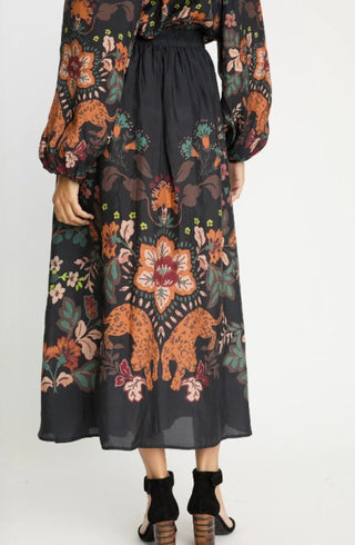 Neyla Skirt in Leopard Peony
