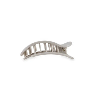 Round Flat Hair Clip | Small | Silver Flames