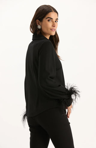Erin Ponte Feather Sleeve Top