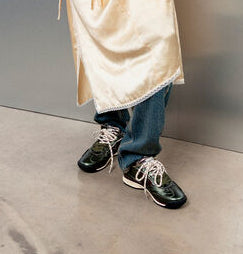 Saturno Metal & Suede Sneakers
