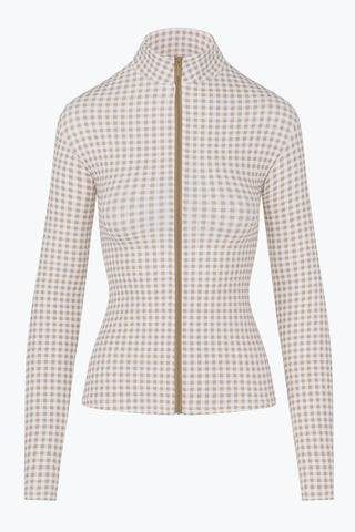 Walnut Gingham Harper Active Jacket