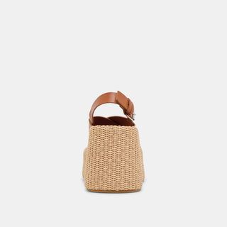 Skylar Wedges Brown Leather