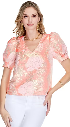 V-Neck Puff Sleeve Top