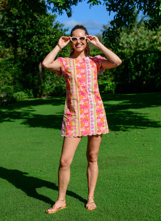 Louisa Dress in Rosebud Ribbon Stripe