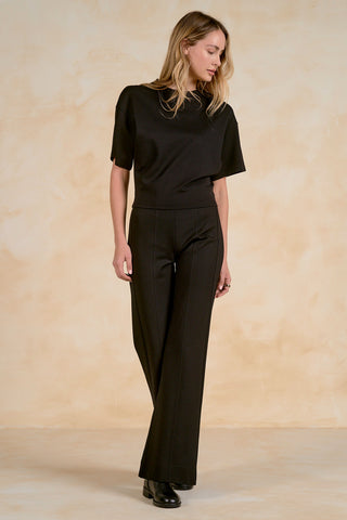 Boxy Elastic Waist Top