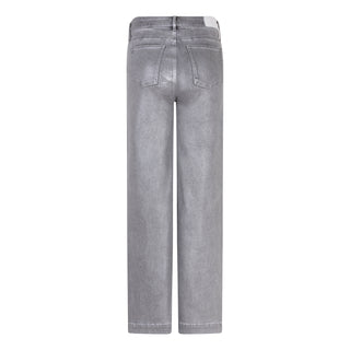 Trousers Straight Metallic