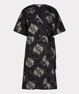 Dress Jacquard Puff Sleeve