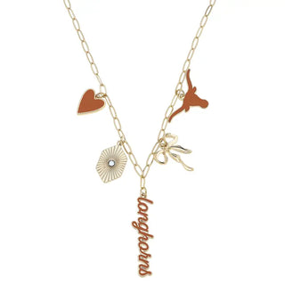 Texas Longhorns Paper Clip Charm Collector Necklace
