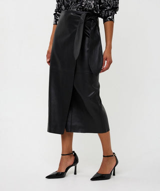Skirt PU Belted