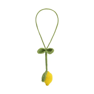 Lemon Yellow Crochet Bag Charm