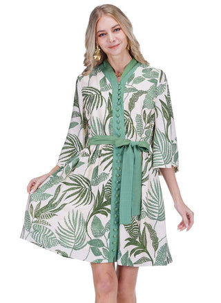 Trim Buttons Dress