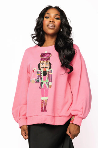 Hot Pink Serving Cosmo Nutcracker Sweatshirt