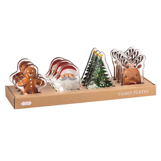 Christmas Glass Tidbit Plate