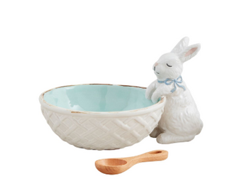 Blue Bunny Candy Dish Set