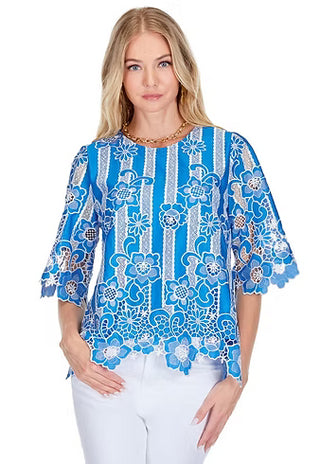 Short Sleeve Top Bellflower Lace