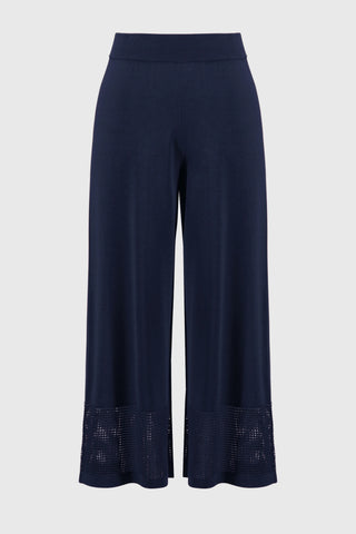 Sweater Knit Culotte with Pointelle Detail