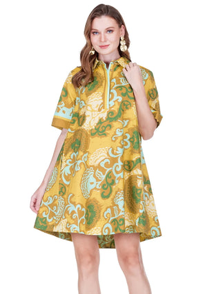 Placket Swing Dress