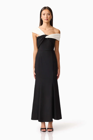 Ruby Off The Shoulder Gown in Black