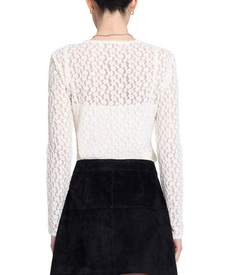 Scarlet Stretch Lace Crew Neck