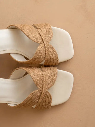 The Santiago Toffee | Raffia Summer Heel