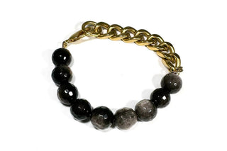 Remix: Silver Obsidian Bracelet