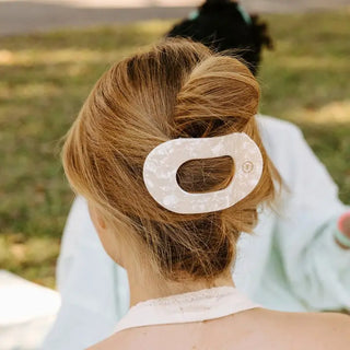 Flat Round Hair Clip | Large