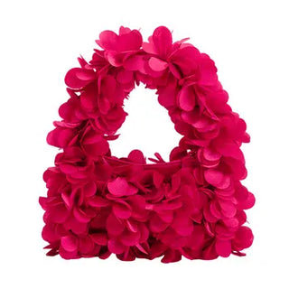 Bloom Fuchsia Satin Top Handle Bag