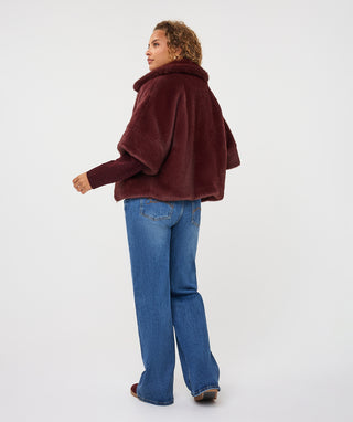 Poncho Coat Fake Fur