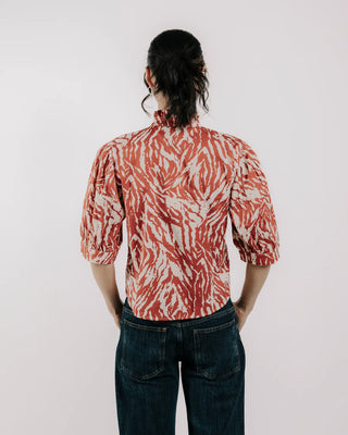Carolina Top in Terracotta Zebra