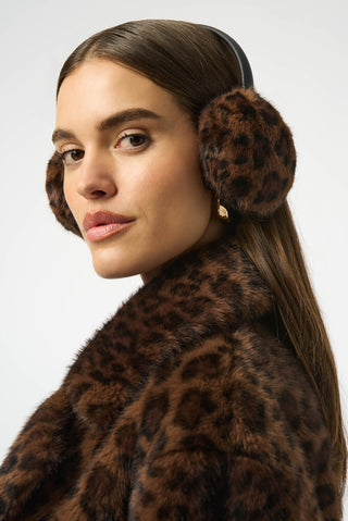 Faux Fur Leopard Print Ear Muffs