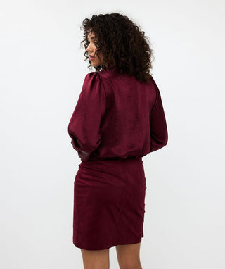 Bow Blouse Crushed Satin